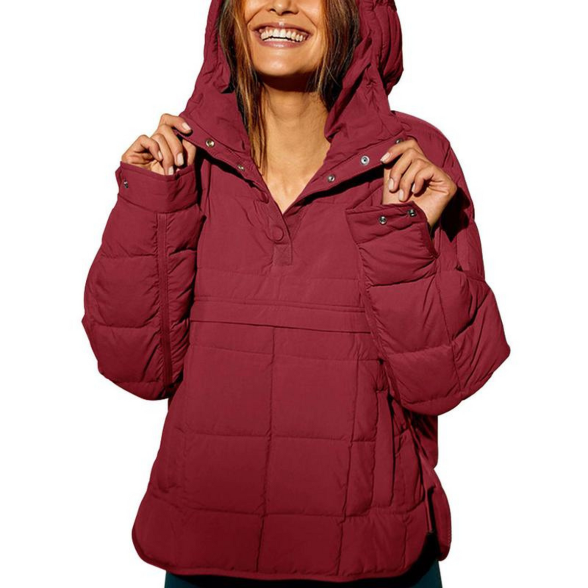 FARRELL™ – Oversize Kapüşonlu Geçmeli Ceket