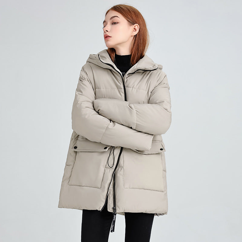GWYNETH™ - Rahat Fermuarlı Kapüşonlu Şişme Mont
